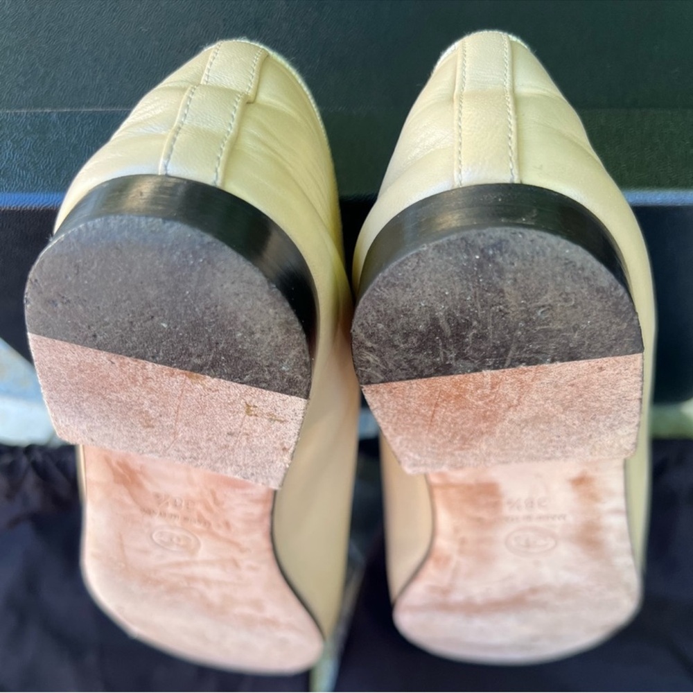 Chanel cap toe cc logo ballet flats classic beige & black - Picture 7 of 11